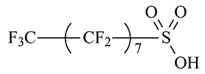 PFOSの化学構造式
